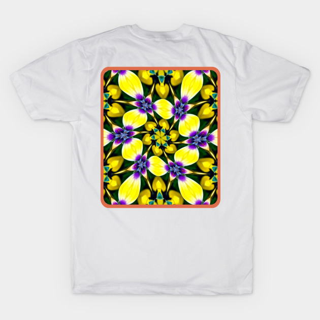 Yellow and Purple Daisy Pattern by PatternFlower